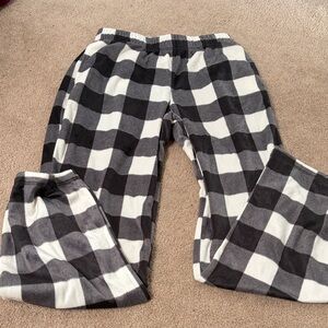 Sleep Chic Black and White Checkered Pajama Pants
